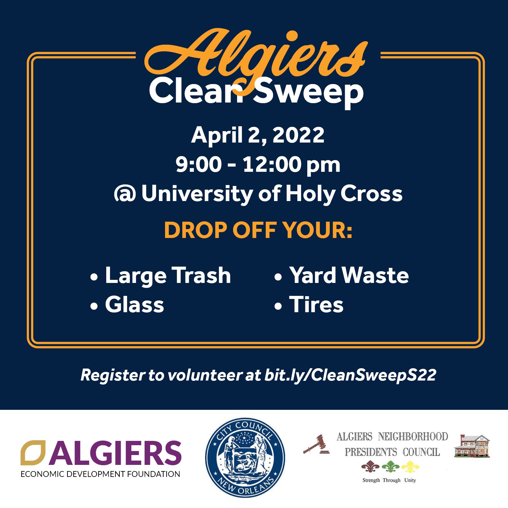 Algiers Clean Sweep 4-2-2022